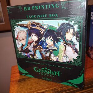 NEW Genshin Impact Exquisite Box New Acrylic Stand Badge Key Chain 60 Stickers